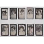 Cigarette cards, Rutter, Actresses, (printed back) (11/15) & plain back (2) (mixed condition, fair/