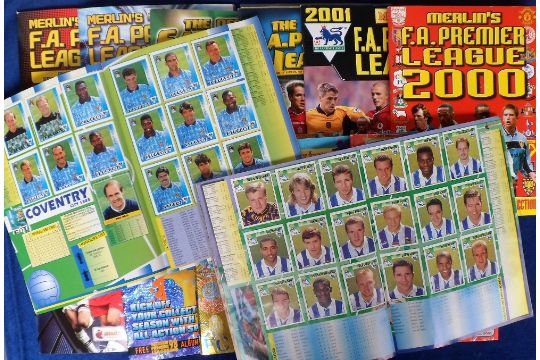 Football sticker albums, a collection of 13 Merlin albums, all with stickers & all appear - Image 2 of 2