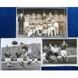 Football Photographs, Cardiff City 1959/60, 3 b/w photos, 1 showing Cardiff squad taken August