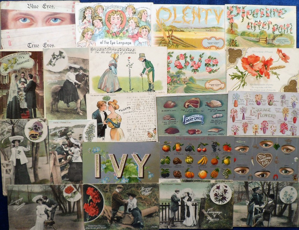 Postcards, a subject mix of approx. 90 cards inc. puzzle cards (Rebus, hidden subject, mirror,
