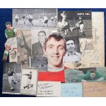 Football Autographs, selection of signatures mostly from 1950's and mainly on magazine extracts,