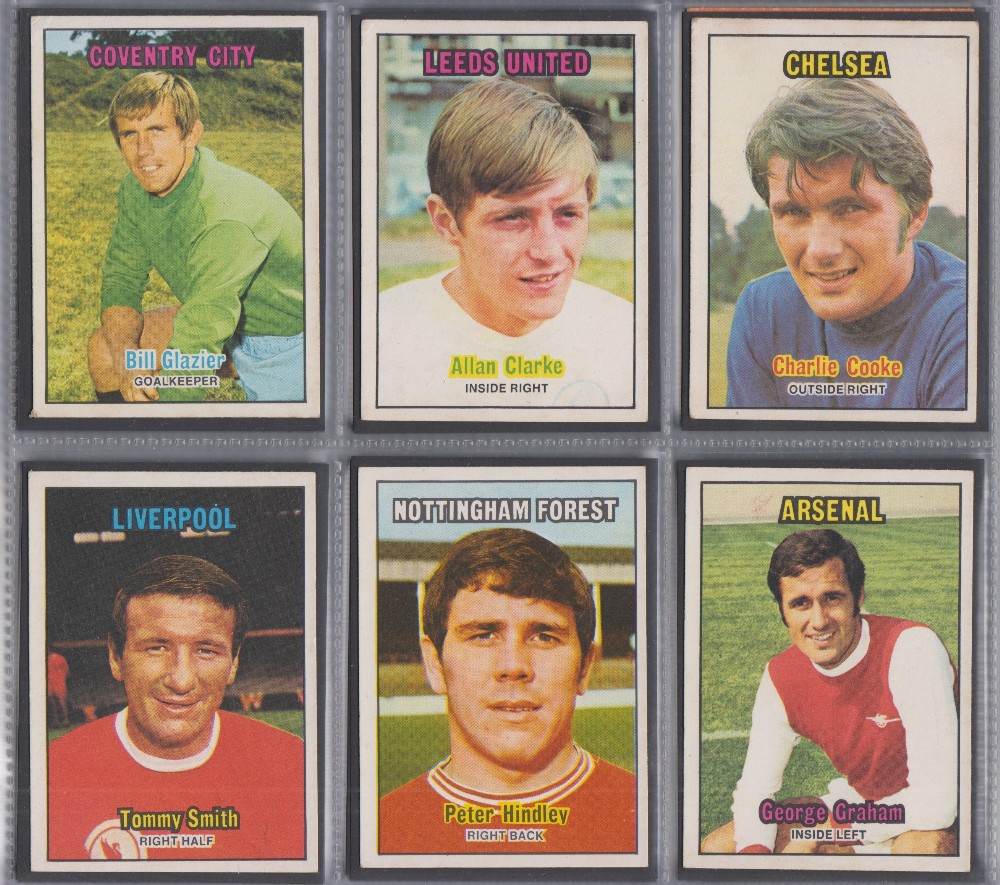 Trade cards, A&BC Gum, Footballers (Orange back, 86-170), 'X' size (set, 85 cards) (gd/vg, checklist