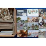 Postcards, a collection of over 700 UK topographical and subject cards in box (some duplication) (