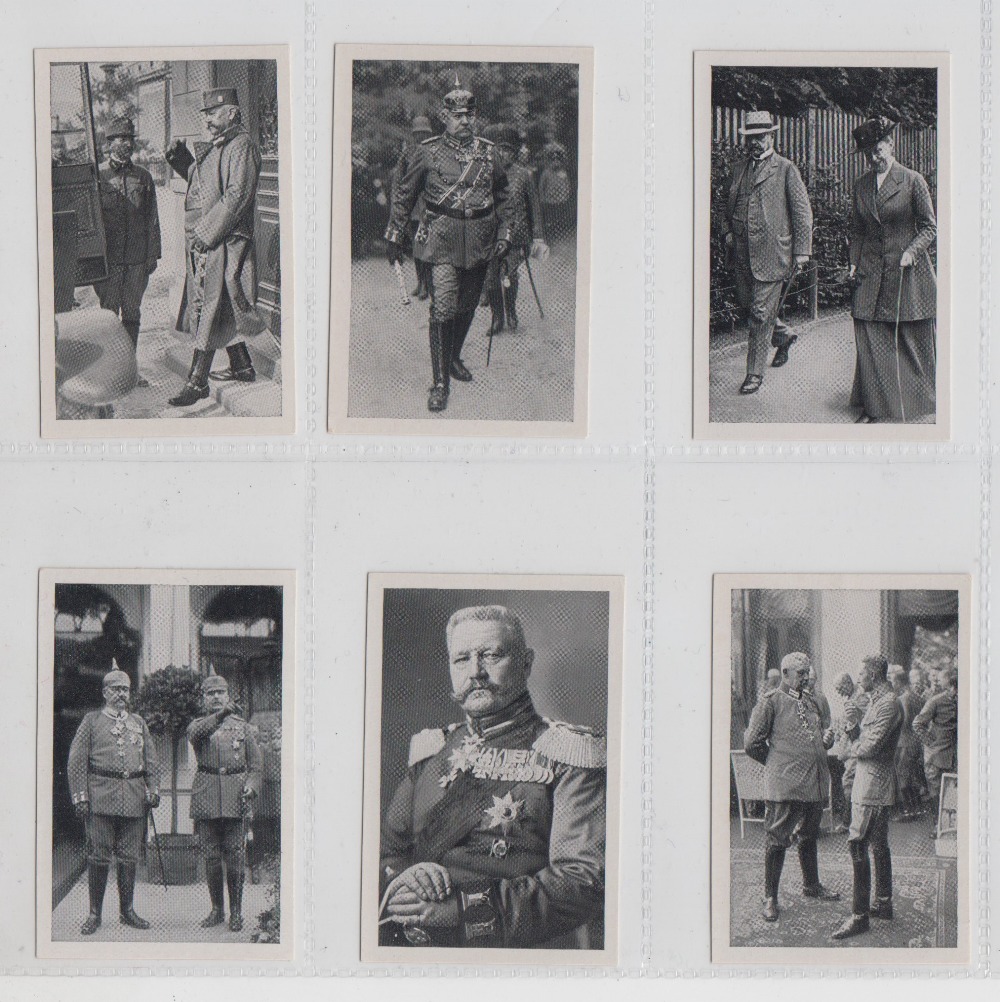 Cigarette cards, Germany, Werbegmeinschaft Saarlouiser, Von Hindenburg (set, 150 cards) (mostly vg)