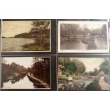 Postcards, a collection of 59 cards of the Basingstoke canal and Wey Navigation. RP's inc. Wey