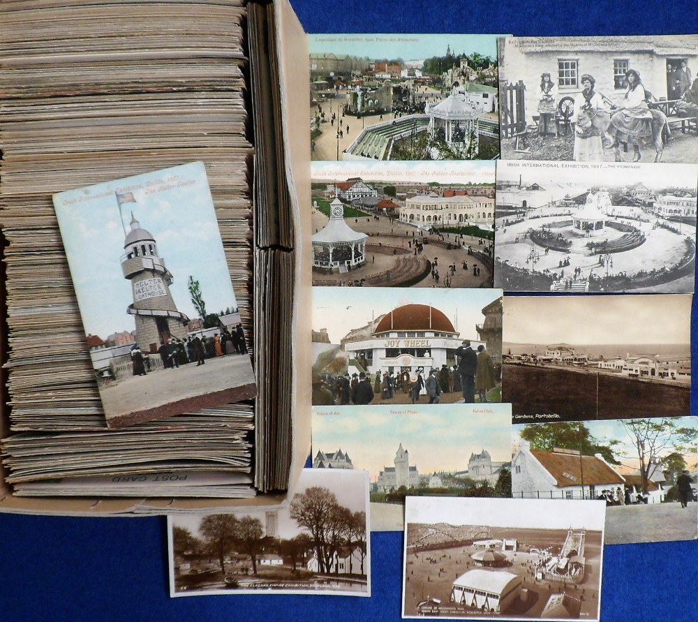 Postcards, a fine collection of over 700 UK and Foreign exhibition cards ranging from Paris 1900,