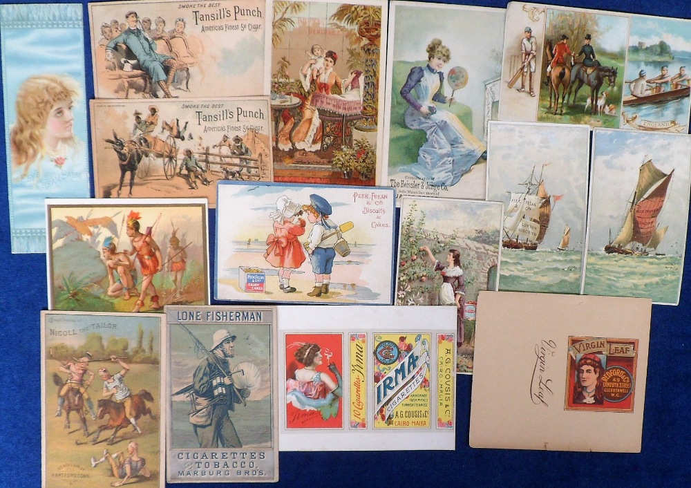 Cigarette & trade cards, a collection of 15 UK & USA advertising items inc. Tansill's Punch