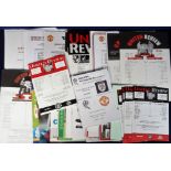 Football programmes, a collection of 100+ Manchester Utd home and away programmes all for reserve