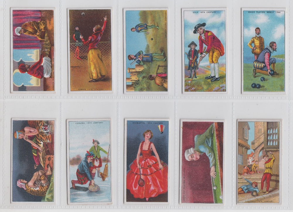 Cigarette cards, Sarony, Origins of Games (set, 15 cards) (gd/vg)