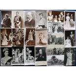 Postcards, a subject collection of approx. 75 cards specifically Royalty (63) and Political (12).
