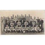 Football Postcard, Newport County 1938/39, photographic postcard showing full squad and officials