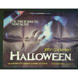 Film Poster Halloween, starring Donald Pleasence and Jamie Lee Curtis, original UK poster, 29" x 39"