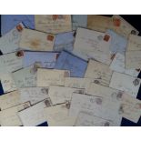 Stamps, Victorian Postal History, envelopes, postcards and wrappers dating from 1840s to 1890s
