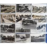Postcards, a good selection of 13 RP's of the Surrey Border and Camberley miniature Railway and