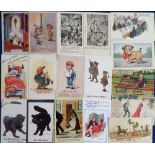 Postcards, Comic, a collection of 80 cards, artists inc. Cynicus, Tom Browne, Ludgate, G H