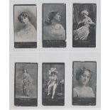 Cigarette cards, Bell's, Actresses, 'HAGG', six cards, Miss Angarde, Miss Brancher, Miss Anderson,