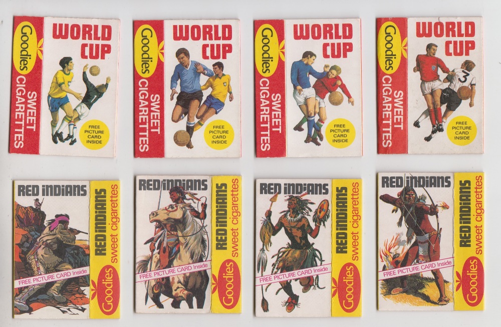 Sweet cigarette packets, Goodies, 45 different packets inc. 40 in ten complete sets of 4, sets