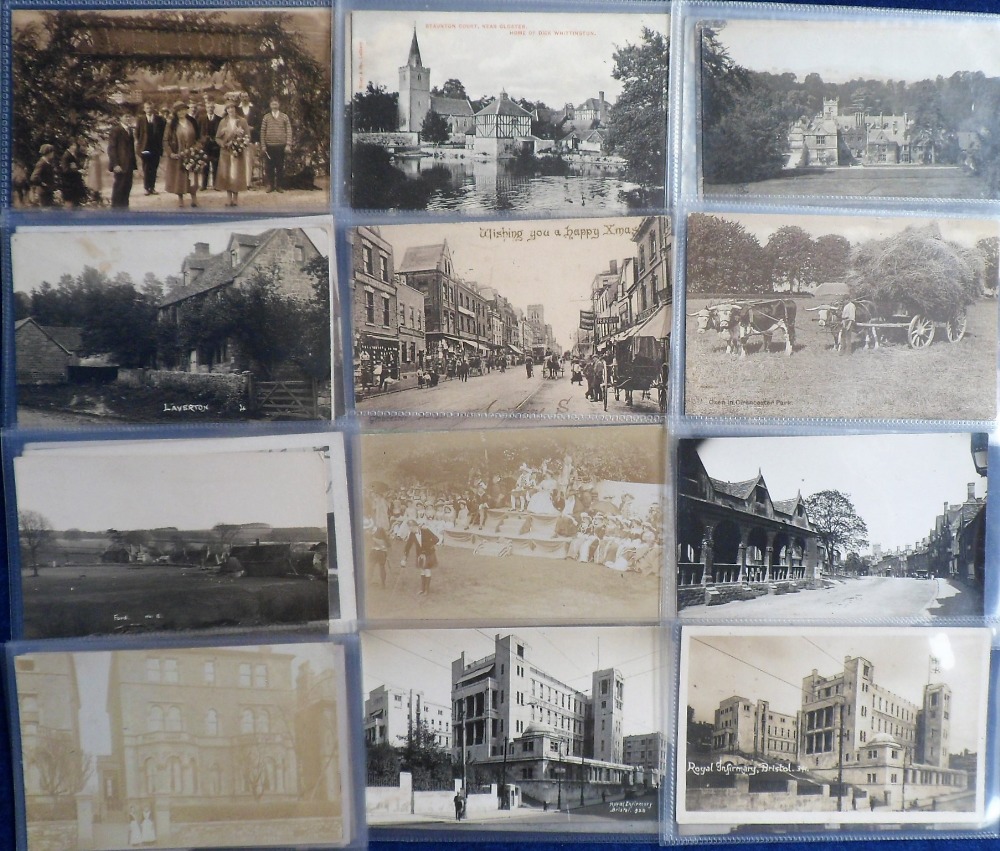 Postcards, a good collection of approx. 70 cards of Gloucester & Bristol and it's environs, with - Image 2 of 2