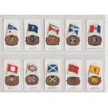 Cigarette cards, BAT Ships Flags & Caps Badges 1st Series (23/25, missing nos 19 & 23) & 2nd