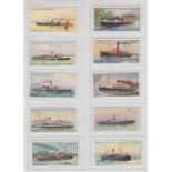 Cigarette cards, Mitchell's, River & Coastal Steamers (set, 70 cards) (mostly vg)