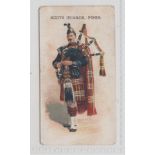 Cigarette card, Franks, Types of British & Colonial Troops, type card, Scots Guards, Piper (gd) (1)