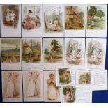 Tony Warr Collection, Postcards, a collection of 22 chromo illustrated by Helen Jackson and Fred