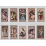 Cigarette cards, USA, ATC, Beauties (Green Net & Old Gold back), 32 cards, all different to those in