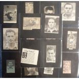 Football autographs, another collection of 36, small, signed magazine & newspaper pictures. Late