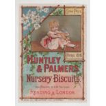 Trade advertising, Huntley & Palmer's, large (paper) 180mm x 30mm advert for Nursery Biscuits