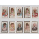 Cigarette cards, Taddy, Royalty Series (set, 25 cards) (gd)