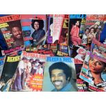 Blues and Soul Magazines, 90+ magazines dating from 1973 to 1977. Artists featured on the cover