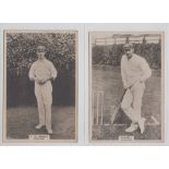 Cigarette cards, Phillips, Cricketers, Premium Issue, PF, Middlesex, four cards, nos 46c, 47c, 48c &