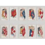 Cigarette cards, Churchman's, Flags & Funnels of Leading Steamship Lines (set, 50 cards) (gd)