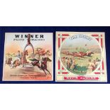Tobacco box labels, USA, Horse Racing, two large box labels both illustrated with racing scenes, '
