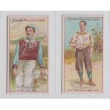 Cigarette cards, Football, Phillips, General Interest Series, two cards, W.C. Athersmith, Aston