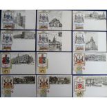 Tony Warr Collection, Postcards, a collection of 20 Tuck published 'Heraldic' Series cards,