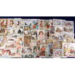 Trade cards, USA, a collection of 50+ non insert advertising cards, various issuers and subjects