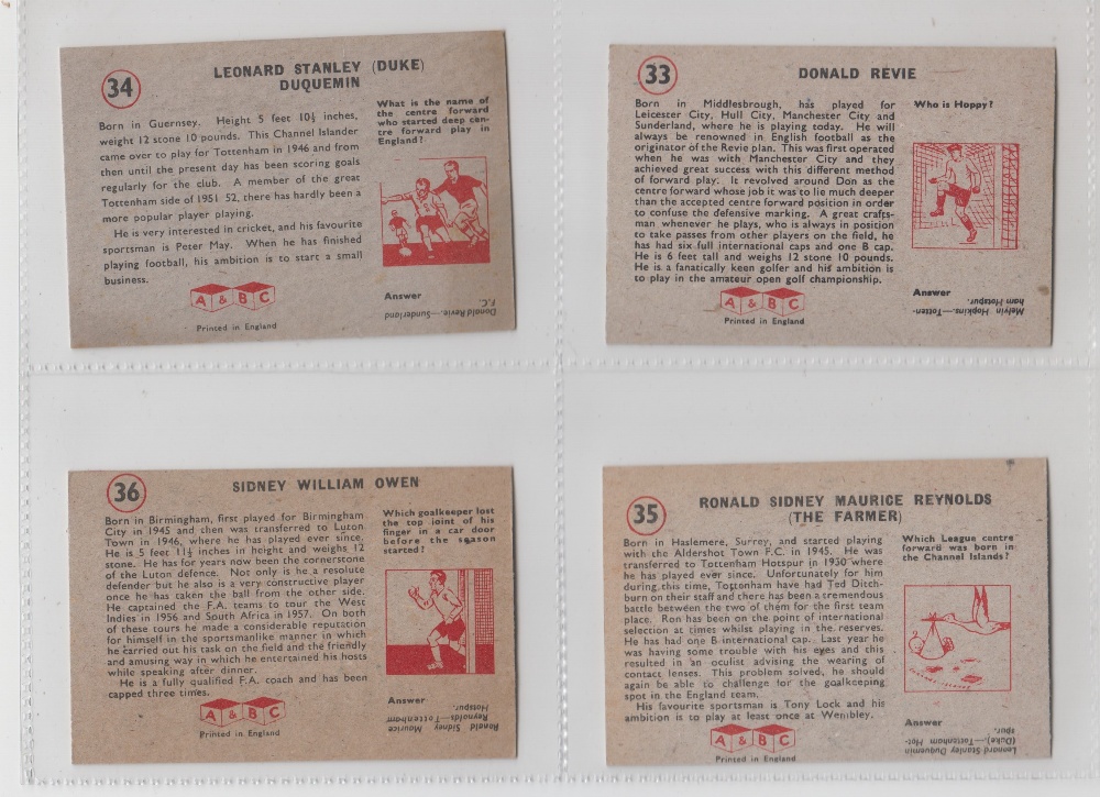 Trade cards, A&BC Gum, Footballers, (Planet, 1-46) 'X' size (set, 46 cards) (gd) - Image 18 of 24