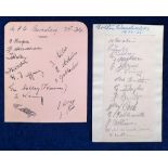 Football autographs, 2 signed album pages, Bolton Wanderers 1935/36 with 14 signatures inc.