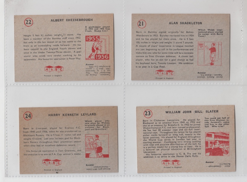Trade cards, A&BC Gum, Footballers, (Planet, 1-46) 'X' size (set, 46 cards) (gd) - Image 12 of 24