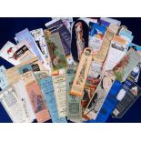 Bookmarks, 65 vintage advertising bookmarks to include Swan Pens, Danish Bacon, Orient Line, Prana