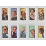Trade cards, King's Laundries, Radio & Television Stars (set, 25 cards, plus paper packet) (vg/