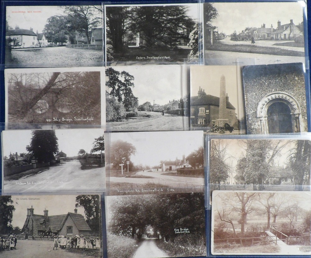 Postcards, Berks, a Swallowfield selection of approx. 35 cards with RP's of Ship Bridge, War - Image 2 of 2