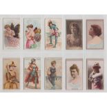 Cigarette cards, USA, ten type cards, inc. Kimball Butterfly (Girls) (2), Fancy Bathers (1),