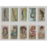 Cigarette cards, USA, Duke's, Fishers and Fish (set, 50 cards) (several backs with age toning,