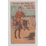 Cigarette card, Ogden's, Comic Pictures, type card, 'Clarence was taking his constitutional smoke