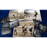Football press photographs, 3 original b/w press photos from the Southampton v Newport County FAC