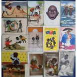 Postcards, Black humour, a collection of 26 cards inc. several artist-drawn noted Florence Upton,