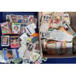 Trade cards, Football, a large quantity (100's) of various trade cards, many different issuers and