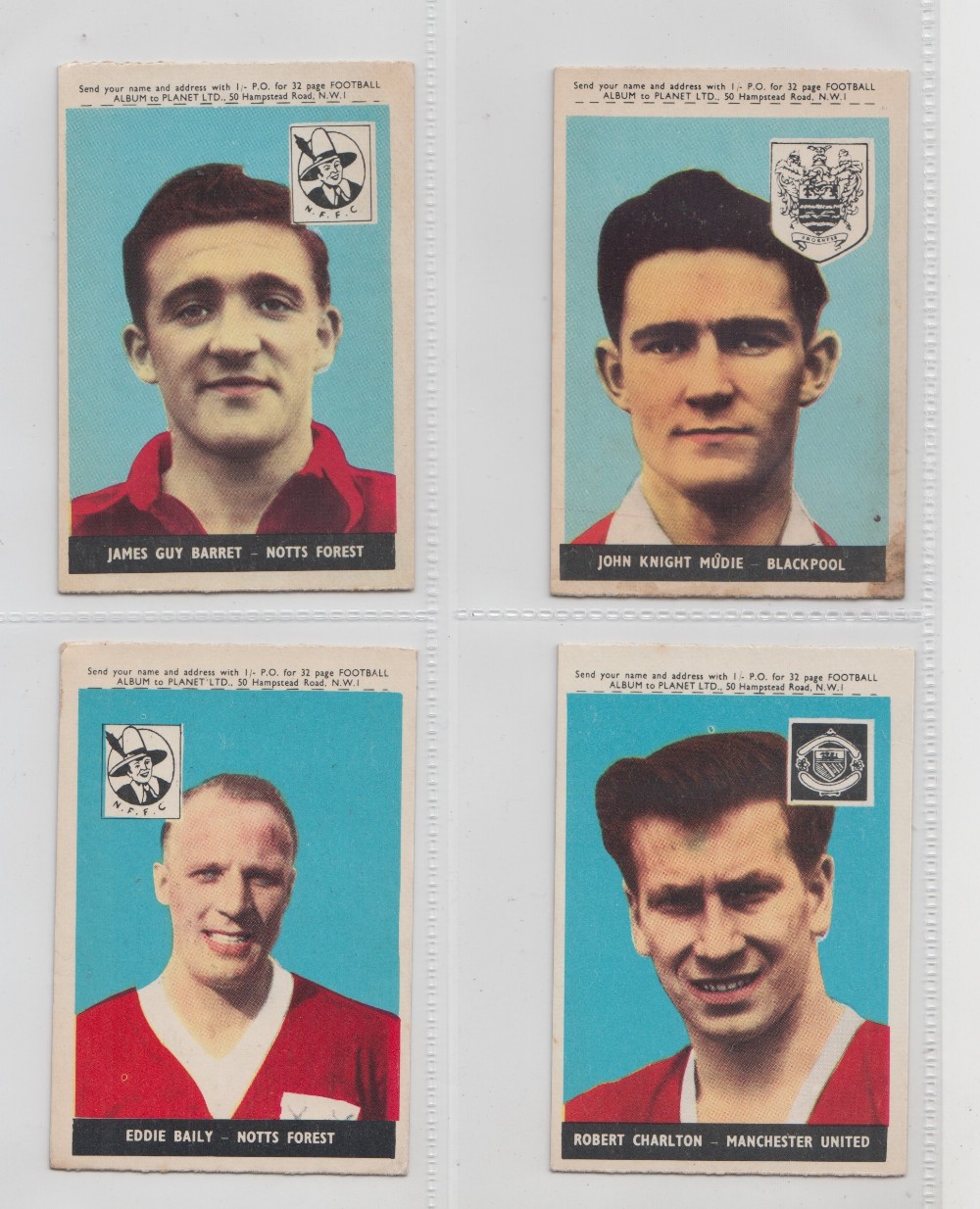 Trade cards, A&BC Gum, Footballers, (Planet, 1-46) 'X' size (set, 46 cards) (gd) - Image 3 of 24